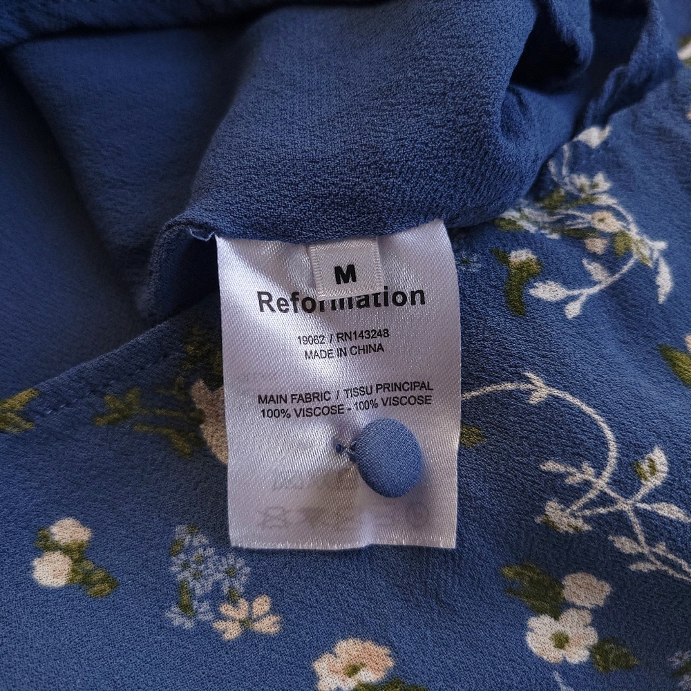 NWOT Reformation Jourdan Bridgerton Regency Floral Ruffle Mini Dress - Picture 8 of 11